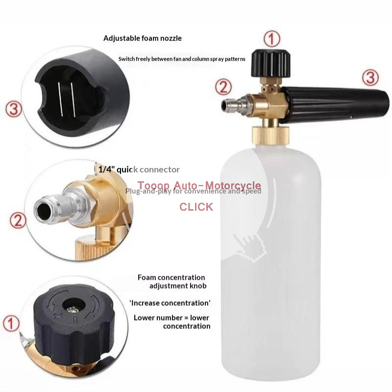 Foam Cannon Pressure Washer Wide Mouth - Cañón de Espuma para Lavadora a