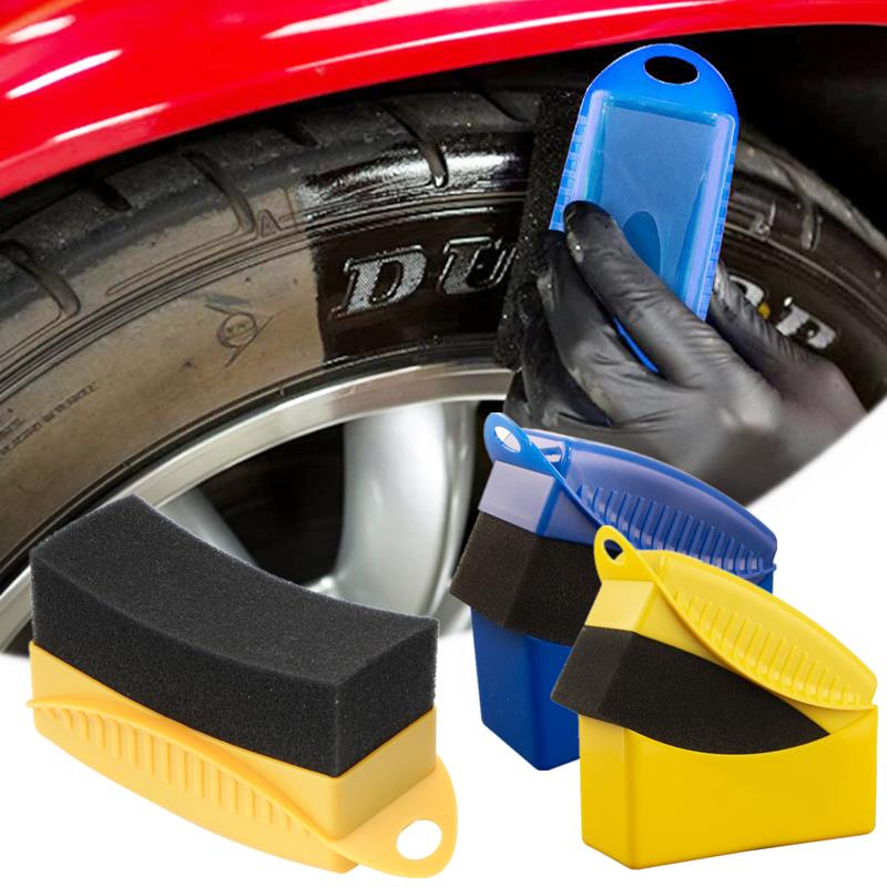 Tire Shine Applicator Curved Sponge Brush - Esponja aplicadora curva para brillo de