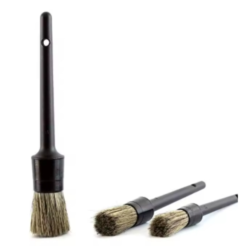 Car Detailing Brush Set Boar Hair Interior - Juego de 3 cepillos para el