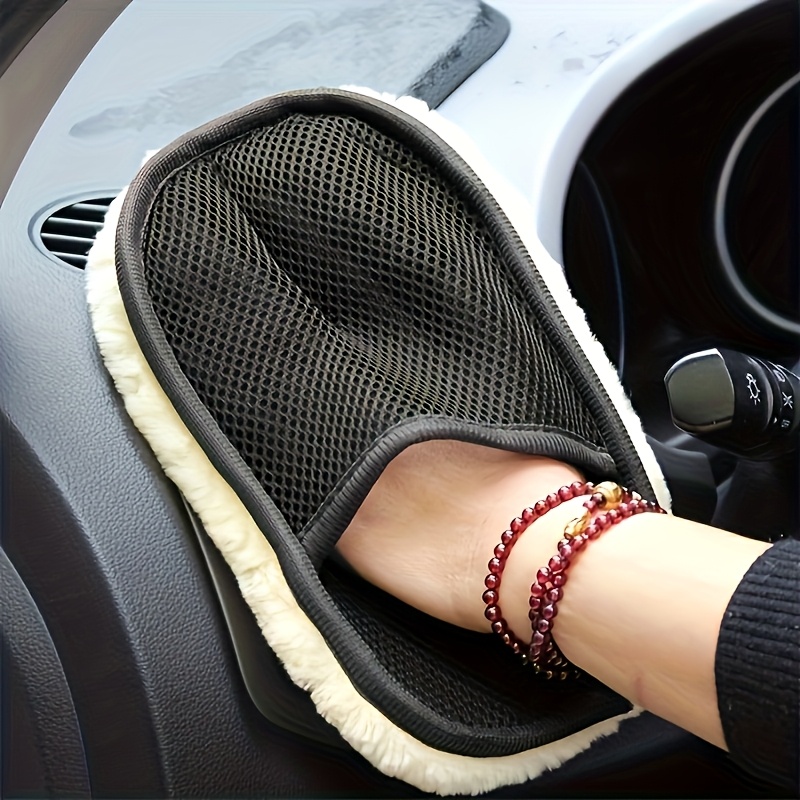 Car Detailing Wash Mitt Microfiber Wool - Guante de Microfibra para Lavado de