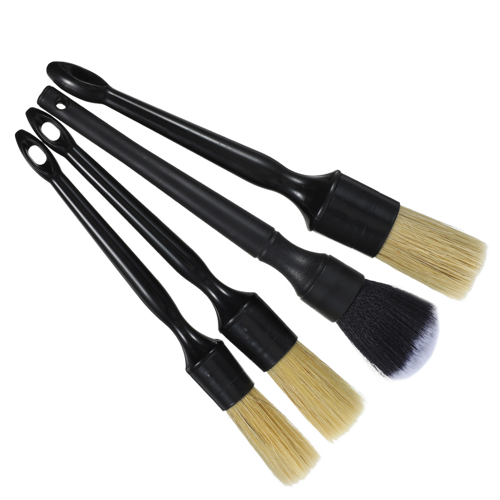 Car Detailing Brush Set Boar Hair Interior - 1 juego de cepillos de cerdas