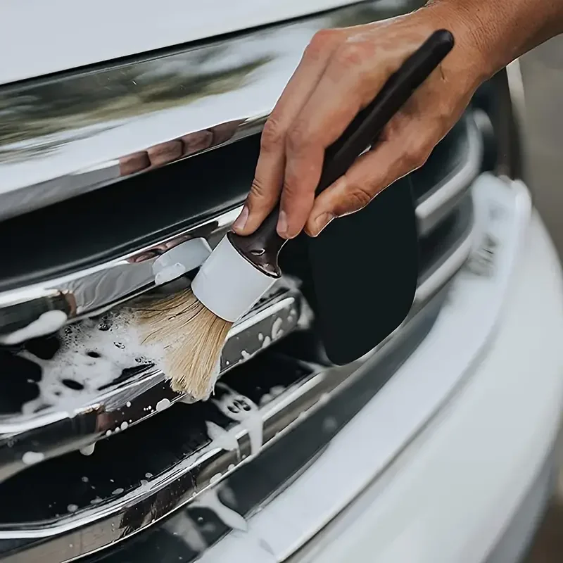 Car Detailing Brush Set Boar Hair Interior - Juego de 3 Cepillos para Detallado