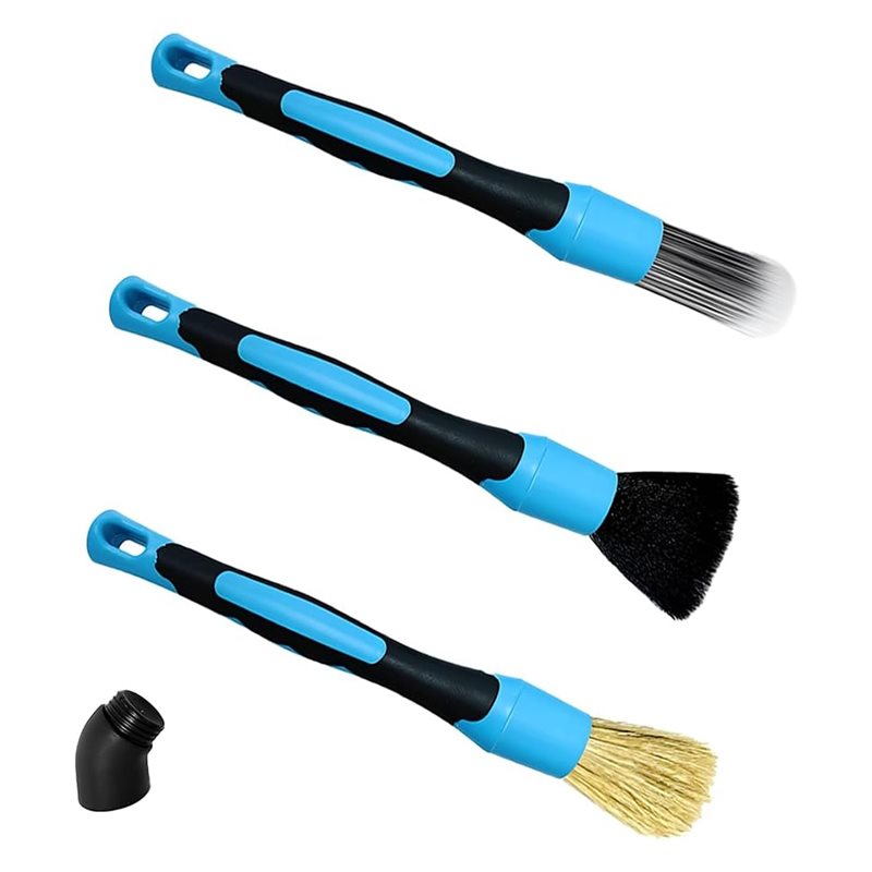 Car Detailing Brush Set Boar Hair Interior - Juego de cepillos para detalles de