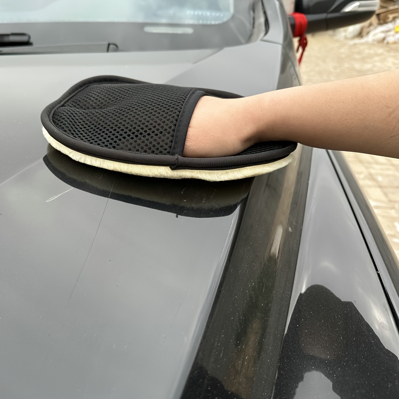 4 guantes de microfibra para l - Car Detailing Wash Mitt Microfiber Wool reseña y precio