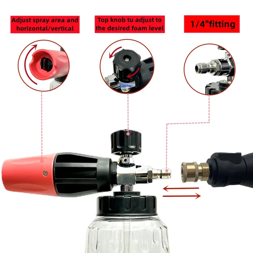 1 unidad de cañón de espuma PA - Foam Cannon Pressure Washer Wide Mouth reseña y precio