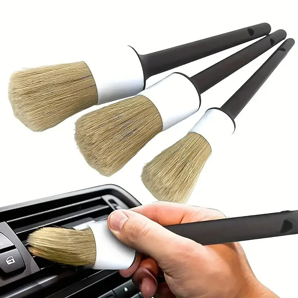 Juego de 3 Cepillos para Detal - Car Detailing Brush Set Boar Hair Interior reseña y precio