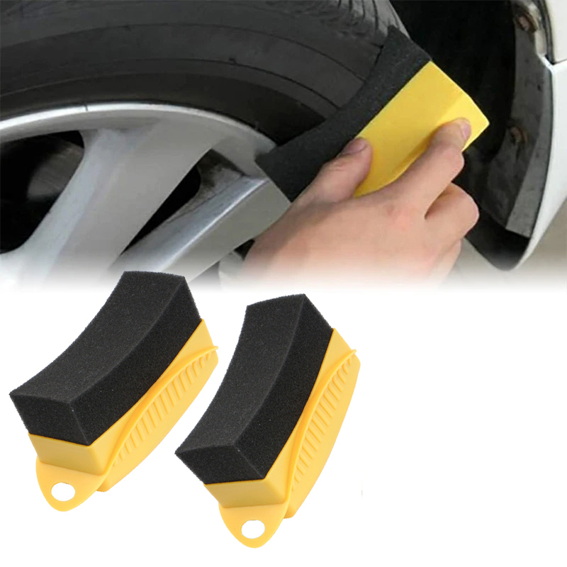 Esponja aplicadora curva para  - Tire Shine Applicator Curved Sponge Brush reseña y precio