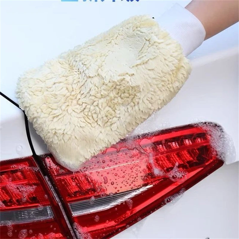 Guantes de microfibra para lav - Car Detailing Wash Mitt Microfiber Wool reseña y precio