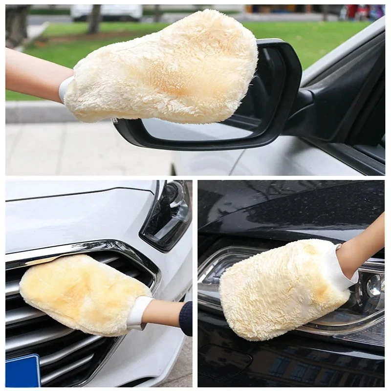 Guantes de microfibra para lav - Car Detailing Wash Mitt Microfiber Wool reseña y precio