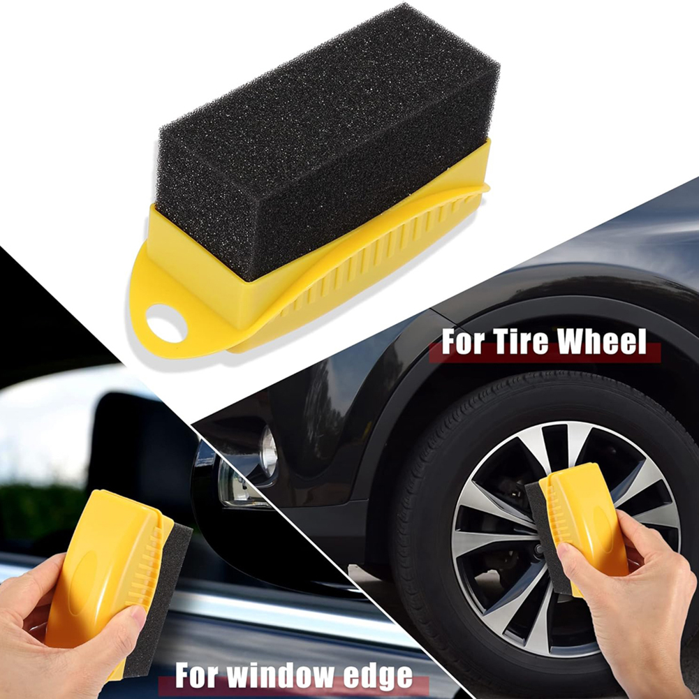 Aplicador de Cera para Neumáti - Tire Shine Applicator Curved Sponge Brush reseña y precio