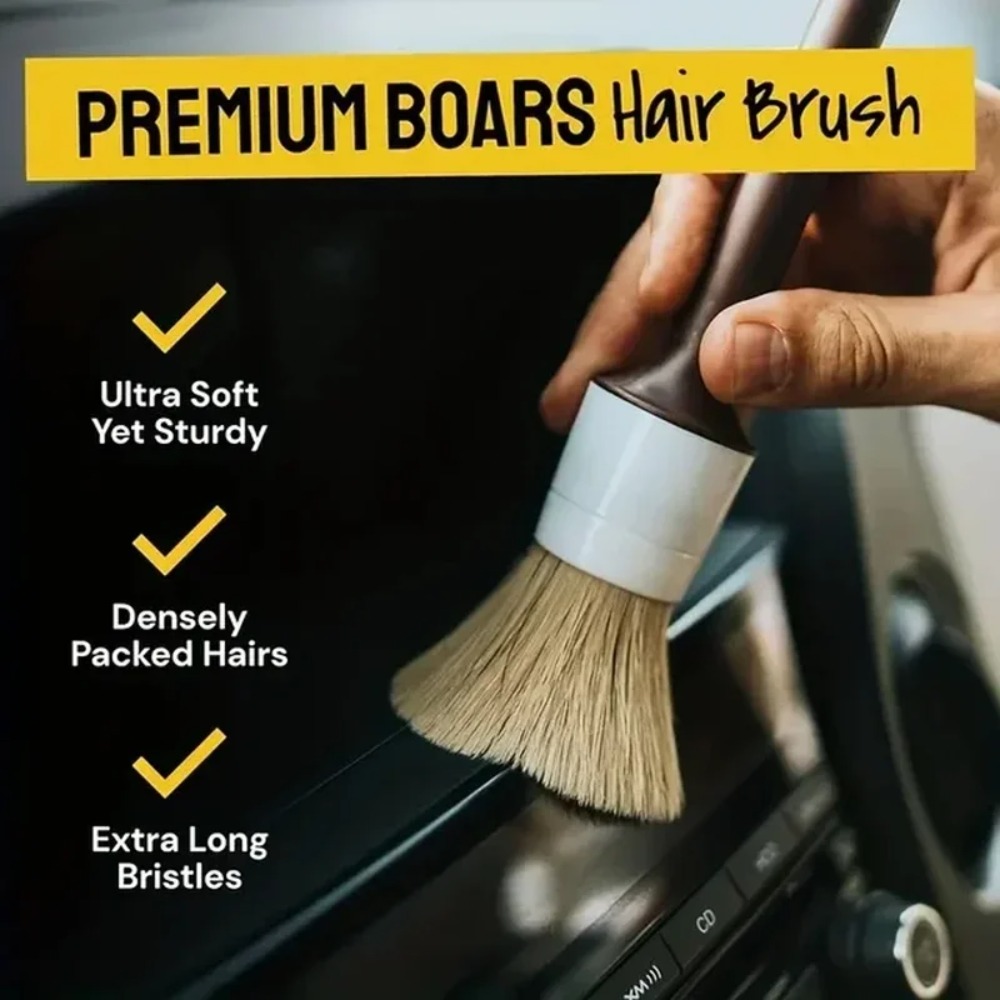 Juego de 3 Cepillos de Pelo de - Car Detailing Brush Set Boar Hair Interior reseña y precio