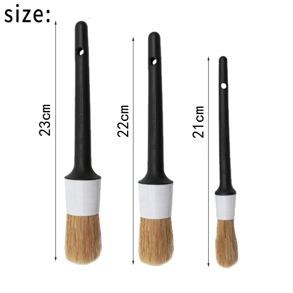 Juego de 3 Cepillos para Detal - Car Detailing Brush Set Boar Hair Interior reseña y precio