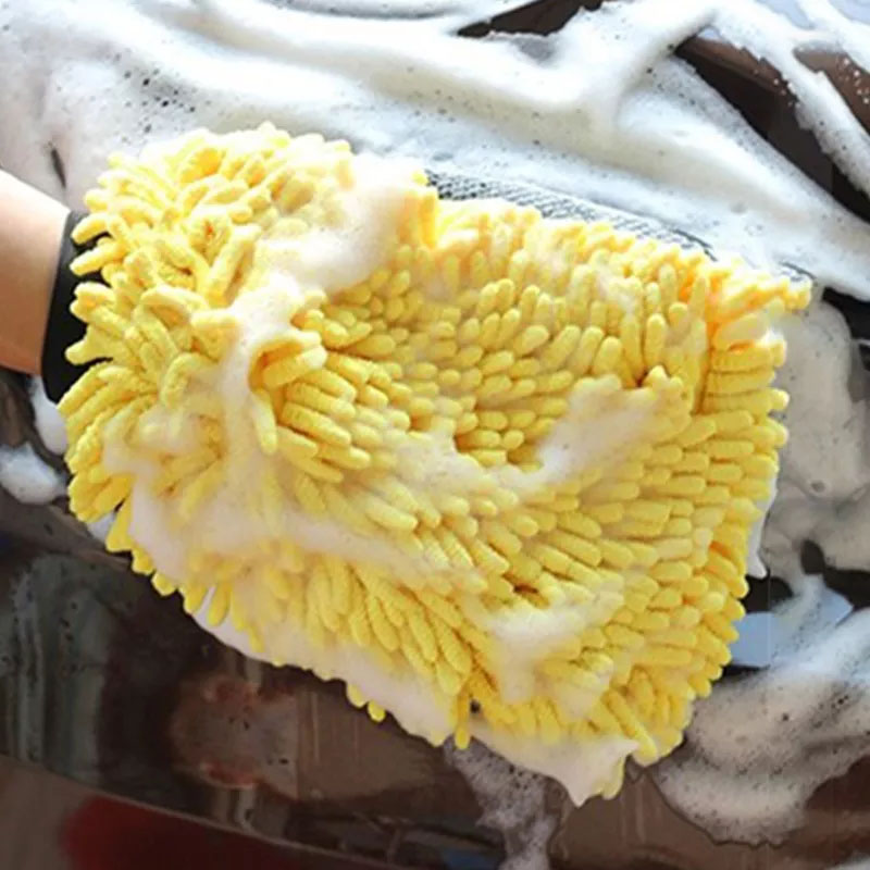 Guantes de microfibra de cheni - Car Detailing Wash Mitt Microfiber Wool reseña y precio