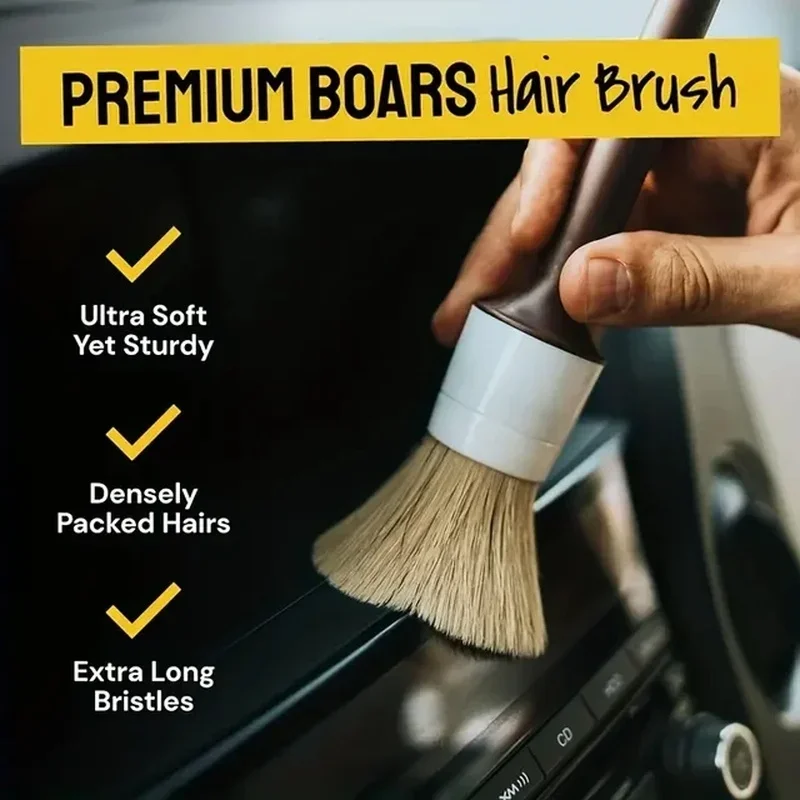 Juego de 3 Cepillos para Detal - Car Detailing Brush Set Boar Hair Interior reseña y precio