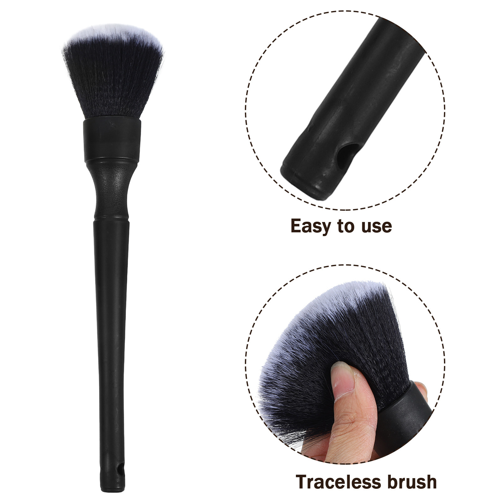 1 juego de cepillos de cerdas  - Car Detailing Brush Set Boar Hair Interior reseña y precio