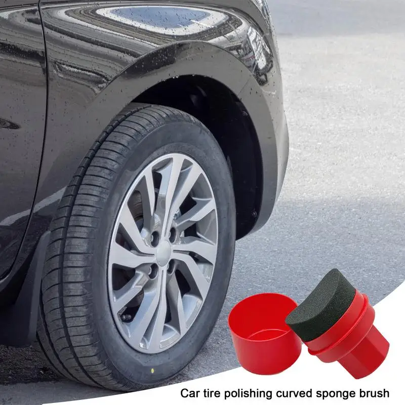 Esponja para encerar neumático - Tire Shine Applicator Curved Sponge Brush reseña y precio