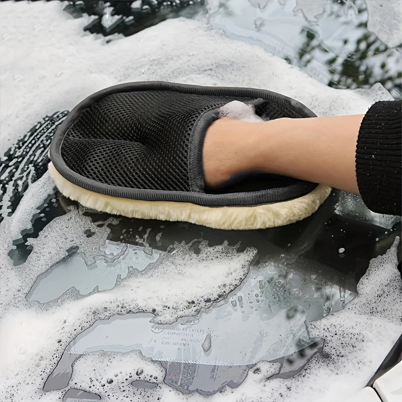 Guante de microfibra para lava - Car Detailing Wash Mitt Microfiber Wool reseña y precio