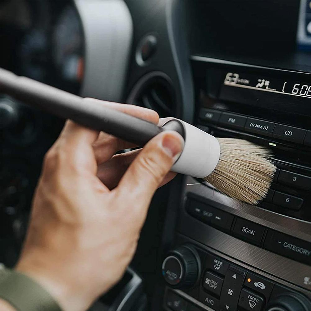 Juego de 3/5 cepillos para el  - Car Detailing Brush Set Boar Hair Interior reseña y precio
